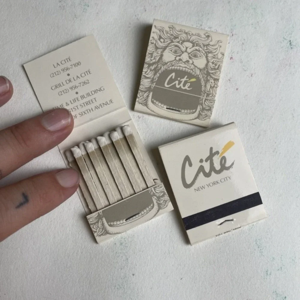 La Cite Restaurant New York City Matchbook‎ *Unstruck* 1980s Lot of 3